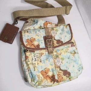 Fossil vintage print crossbody bag